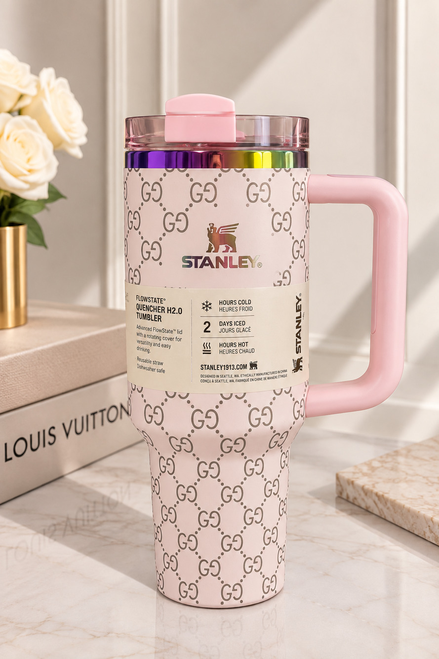 Stanley Pink Quencher H2.0 Tumbler With Handle New